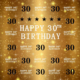 Lofaris Six Star Gold Luxury Happy 30th Birthday Backdrop